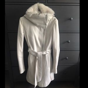 BCBG wool trench belted coat